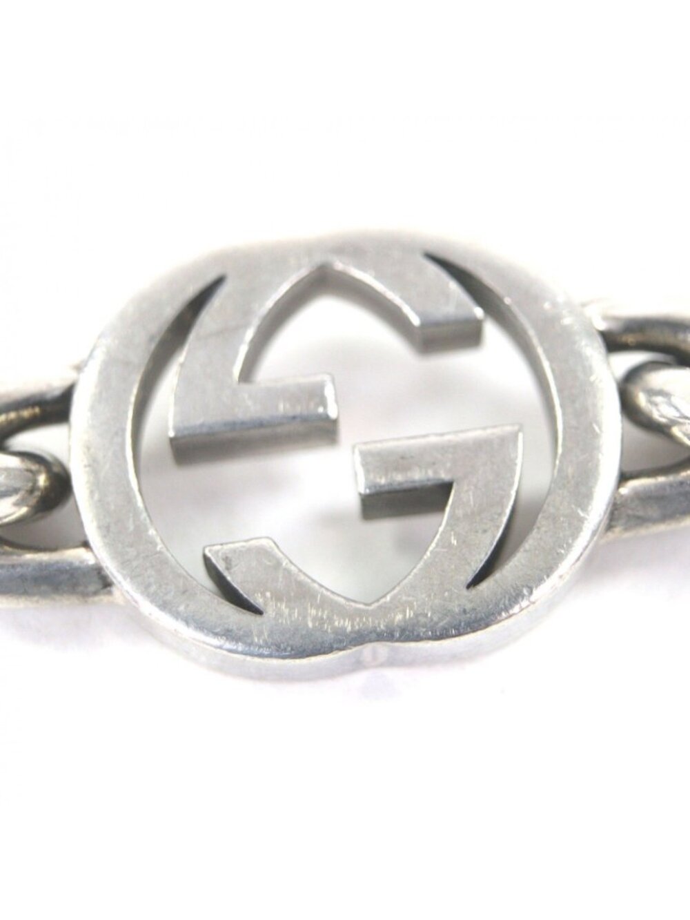 Gucci Interlocking Chain Bracelet Silver 17 - Picture 3 of 5